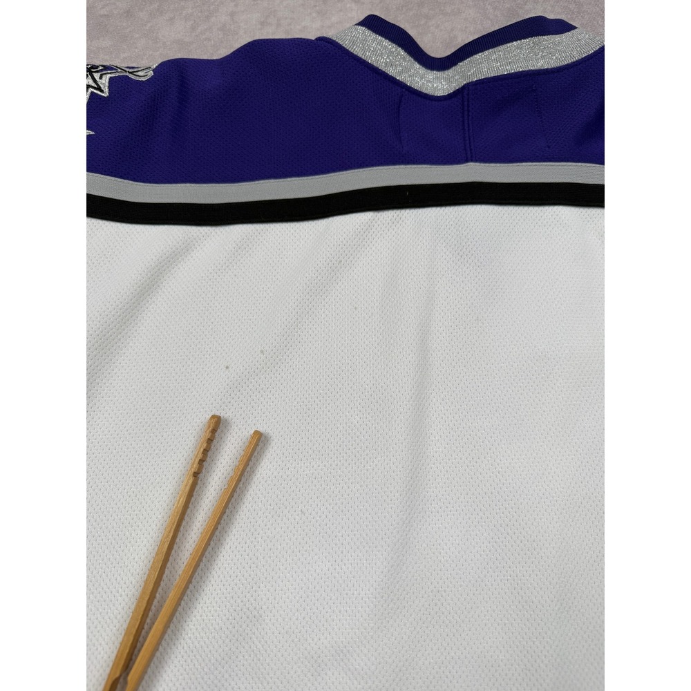 VTG LA Kings Pro Player NHL Hockey Jersey White Purple Mens L 90s Y2K Embroidery - Picture 13 of 16